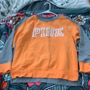 pink crew neck